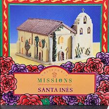 Mervyns California Missions Santa Ines Lighted Ceramic Church Village picture