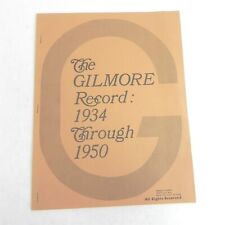 VINTAGE 1950 THE GILMORE RECORD BOOK THE BIRTH OF MIDGET AUTO RACING RECORDS  picture