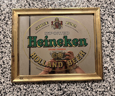 Heineken Holland Beer Framed Mirror Wall Hanging Breweriana Decor picture