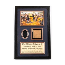 Gettysburg Artifacts Bloody Wheatfield Witness Wood And Bullet Display (Bl NM picture