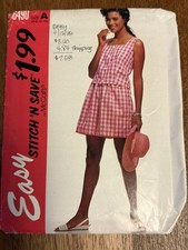 Vintage McCall's Easy Stitch N Save Sewing Pattern 6490 Top & Shorts Size A 6-12 picture