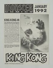 Monster Comics January 1992 Advertisement - King Kong #6 Razorguts Holo Brothers picture