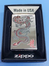 Zippo Red Dragon/Letter High Polished Chrome 250-26856 picture
