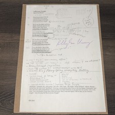 Signed Autographed PJ Harvey Lwonesome Tonight Hand Signed Lyric Card picture