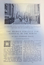 1908 Black Struggle for Survival in the North illustrated picture