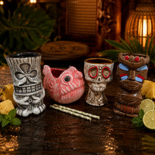 4 Piece Bahamas Tiki Mug set picture