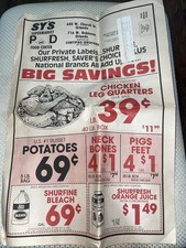 Vintage Local Supermarket Advertising From 1990 Paper picture