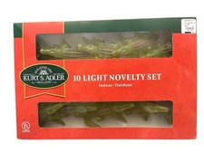 RARE VTG KURT ADLER BRONNERS Alligator Crocodile 10 Light Novelty Set NIB picture