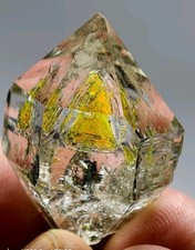 13-gm Petroleum Enhydro Herkimer Quartz Crystal With Beautiful Growth -Pakistan. picture
