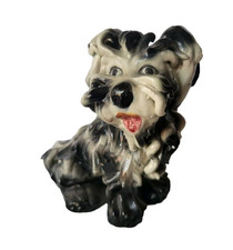 Share Vintage Italian Spaghetti Terrior Dog Black White Ceramic picture
