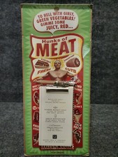 Blue Q Deluxe Magnet Memo Board HUNKS OF MEAT picture