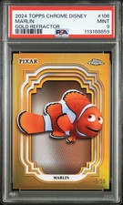 2024 Topps Chrome Disney Marlin #106 Gold /50 Refractor PSA 9 picture
