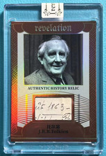 J.R.R. JRR Tolkien Portrait Card 2024 Eternal #/D 60/99 Cut Letter Relic Patch picture