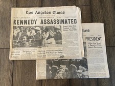 1963 Los Angeles Times JFK Kennedy Assassination & Funeral Newspapers Lot Of 2 picture