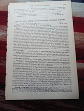 1891 train report ST LOUIS ALTON & SPRINGFIELD RAILROAD Bates Alton Illinois picture