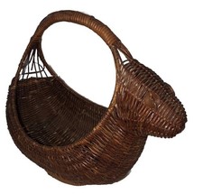 Nice Vintage Wicker Animal  Basket 10