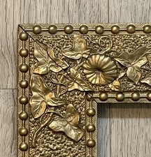 ANTIQUE FITs 9”x11” GOLD GILT PRIMITIVE VICTORIAN AESTHETIC PICTURE FRAME picture