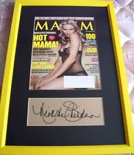 Nicollette Sheridan autographed signed framed 2005 Maxim magazine lingerie cover picture