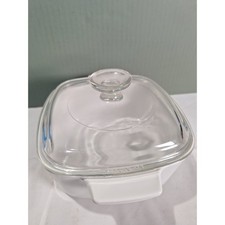 Vintage Corning Ware A1 1/2-B 1.5 Liter White Casserole Dish Pyrex A7C Glass Lid picture