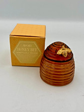 Vintage (1970s) AVON Glass Honeybee Cologne Decanter With Original Box picture