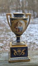 Antique Royal Vienna Porcelain Cobalt Blue Decorative 6-7/8