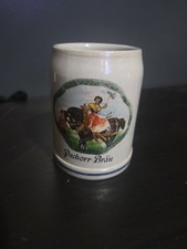 Vintage German Stoneware Beer Stein Pschorr-Brau Braurosl Octoberfest Rosl 0.5L picture