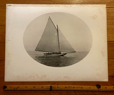 Antique 1890's Photo Print Classic Yacht FREAK WB Smith shipyard Boston J Paine picture
