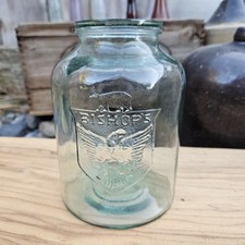 Antique Glass Jar Bishop's 1 Quart Pristine & Seeded... San Diego picture