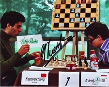 GARRY KASPAROV SIGNED AUTOGRAPHED 8x10 CHESS GRANDMASTER CHAMP J BECKETT BAS C0A picture