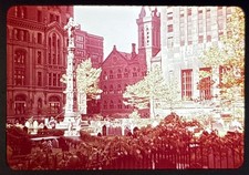 Orig 1948 Slide NYC Columbus Circle Christopher Columbus Monument Manhattan B52 picture