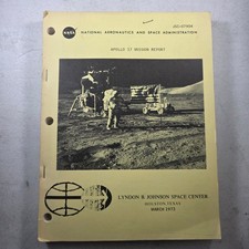 1973 NASA Apollo 17 Mission Report JSC-07904 Original Moon Landing Space picture