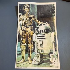 Vintage 1978 Kenner Star Wars Double Side Poster X-Wing Coloring Page C-3PO R2D2 picture
