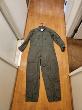 Vintage US Military CWU-27/P Flight Suit Flyers Coveralls Mens 44S Green picture