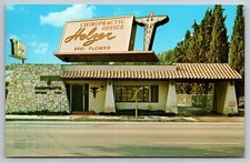 Bellflower California Helzer Chiropractic Office on Flower St Vintage Postcard picture