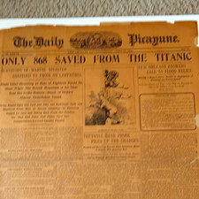 Original Titanic Sinking - 2nd Report - April 17, 1912 New Orleans Newspaper picture