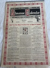 Linesville, PA. VINTAGE 1958 Almanac Calendar Complete And Intact Western Au picture