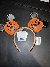 Mickey Mouse Halloween 2023 Disney~Parks Headband Pumpkin Jack O' Lantern Ears picture