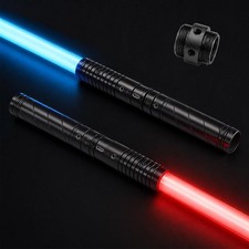 Lightsabers 2 Pack 16 Colors Metal Hilt Light Sabers Sound Effects Double Bladed picture