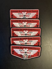 SET OF 5 Shawnee Lodge - 100 Years of Service Flap picture