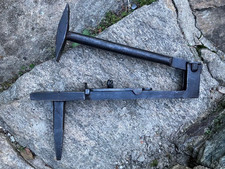 Square Pan Swedge, Antique Blacksmith Hammer, Tinsmithing Saw, Creasing, Rare picture