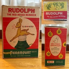BOX ONLY: RARE 1949 PARAMOUNT Rudolph Red-Nosed Reindeer Christmas picture