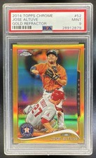 2014 Topps Chrome Jose Altuve #52 Gold Refractor 8/50 Astros PSA 9 Astros 2B picture