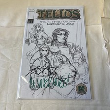 Tellos #1 Dynamic Forces Eurosketch Variant Image Comics with COA- Signed picture