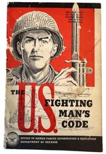 The U.S. Fighting Man's Code 1959 | Vintage DOD Pamphlet Code of Conduct picture