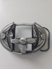 Vintage Silver Belt Buckle To Hold A Zippo Lighter Not Included picture