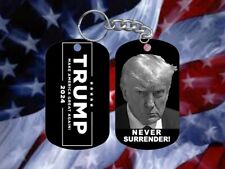 Laser Engraved Trump Mugshot Keychain - Trump 2024 picture
