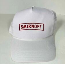 Smirnoff Vodka White Trucker Mesh Snap Back Adjustable Ball Cap Hat *BRAND NEW* picture