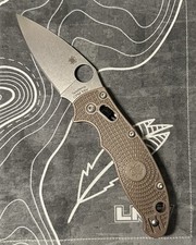 Spyderco CPM 15V Pocketknife - Brown Handle, Drop Point, Compression Lock picture