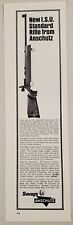 1966 Print Ad I.S.U. Standard Anschutz Rifles by Savage Arms Westfield,MA picture