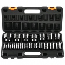 Impact Socket Set 1 2 Inches 19 Piece Impact Sockets Standard Socket Assortment picture